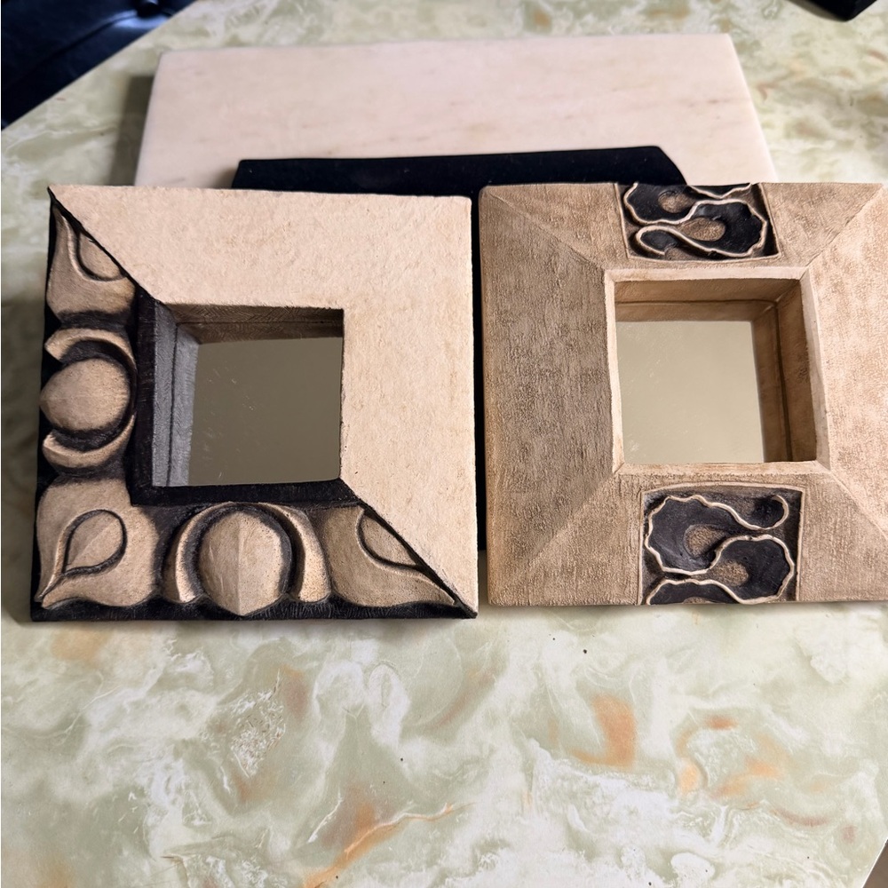 Carved Cast Stone Mirrors